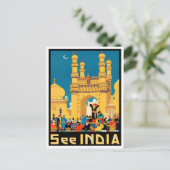 インドのヴィンテージ旅行を参照 ポストカード (スタンド正面)