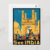 インドのヴィンテージ旅行を参照 ポストカード (正面/裏面)