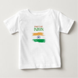 インドの三色旗のトドラーTシャツ | Proud to Be Indian Tricolor Tod ベビーTシャツ