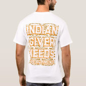 インドの与える者 Tシャツ (裏面)