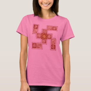 インドの伝統的なかぎ十字 Tシャツ
