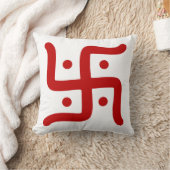 インドの伝統的なヒンズー教のかぎ十字の記号の宗教 クッション (ブランケット)