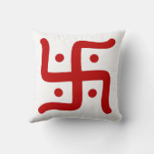 インドの伝統的なヒンズー教のかぎ十字の記号の宗教 クッション (裏面)