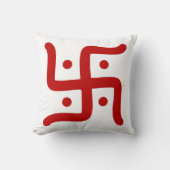 インドの伝統的なヒンズー教のかぎ十字の記号の宗教 クッション (正面)