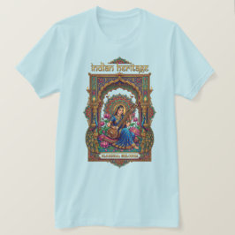 インドの伝統：クラシカル・ミュージシャン ヴィーナアート Tシャツ