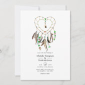 インドの伝説的な部族ボーホーウェディングフォト 招待状 (正面)