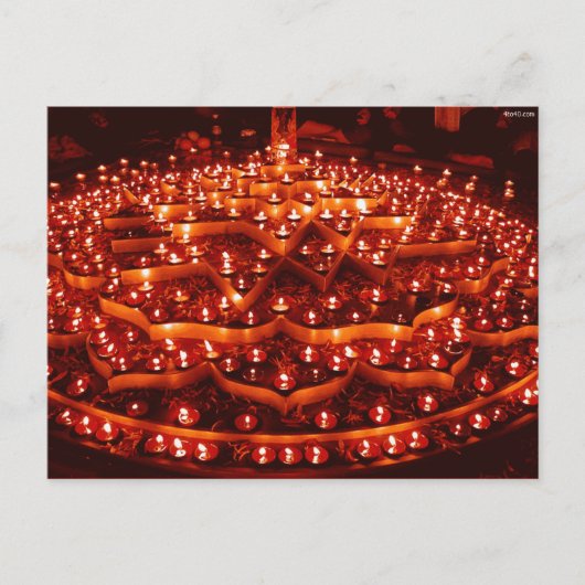 インドの光のフェスティバル ポストカード (正面)