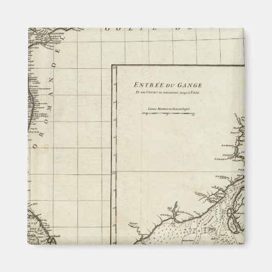 インドの刻印マップ マグネット (正面)