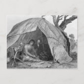 インドの医者が薬の壺を調合している ポストカード (正面)