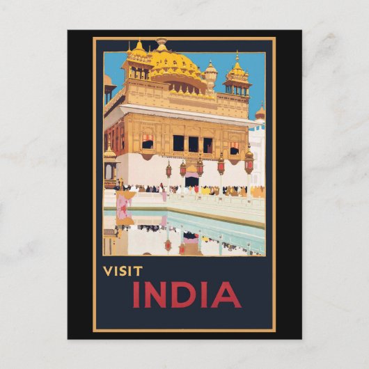 インドの古寺 ポストカード (正面)