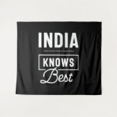 インドの名前の誕生日プレゼント タペストリー (正面(横))