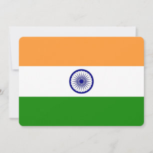 インドの国旗がデザインされた愛国的な招待状 招待状