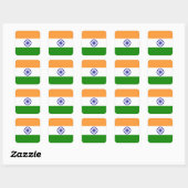 インドの国旗 スクエアシール (シート)