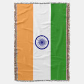 インドの国旗 スローブランケット (正面縦)