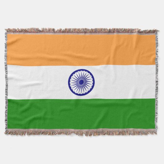 インドの国旗 スローブランケット (正面)