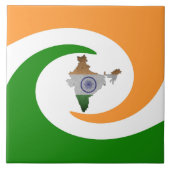 インドの国旗 タイル (正面)