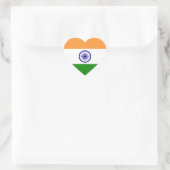 インドの国旗 ハートシール (バッグ)