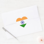 インドの国旗 ハートシール (封筒)