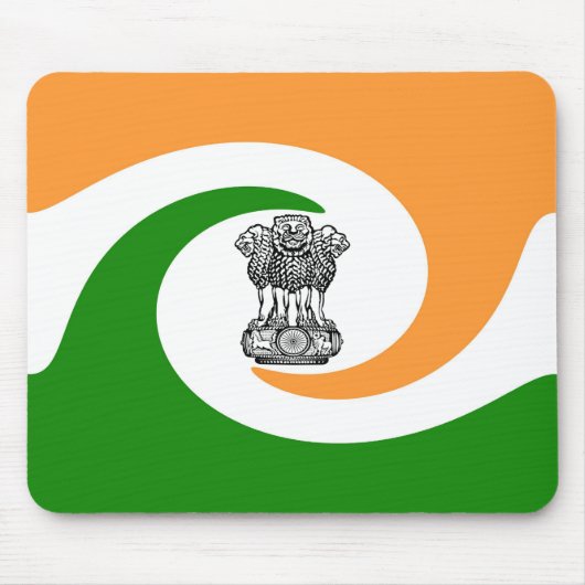 インドの国旗 マウスパッド (正面)