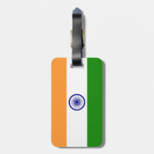 インドの国旗 ラゲッジタグ (裏面縦)