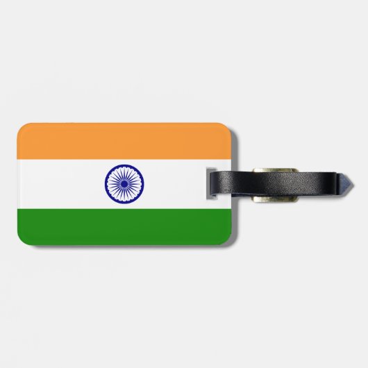 インドの国旗 ラゲッジタグ (裏面横)