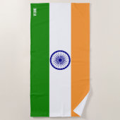 インドの国旗 素晴らしい 愛国的な ビーチタオル (正面)