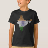 インドの国旗 Tシャツ (正面)