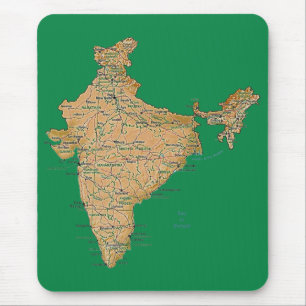 インドの地図のマウスパッド マウスパッド