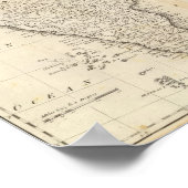 インドの地図 ポスター (角)