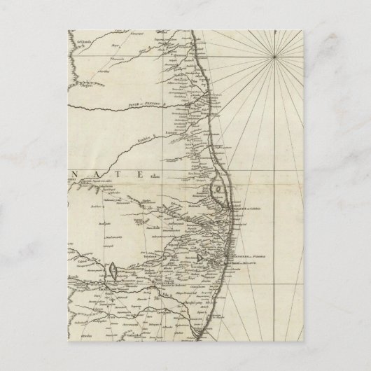 インドの地図 ポストカード (正面)