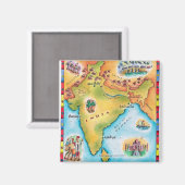 インドの地図 マグネット (正面/裏面)