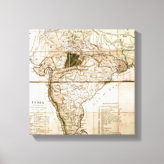 インドの地図, 1803 キャンバスプリント (正面)