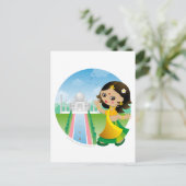 インドの女の子 ポストカード (スタンド正面)