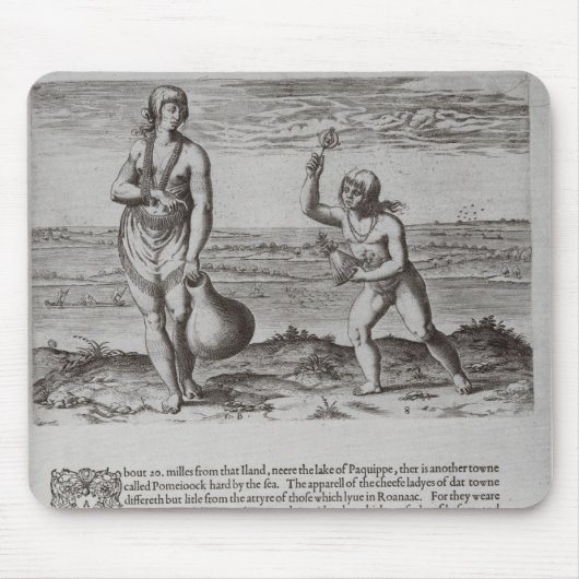 インドの女性および若い女の子 マウスパッド (正面)