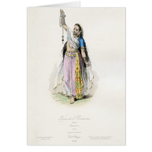 インドの女性の伝統的な衣裳 (正面)