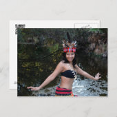 インドの女性の踊り ポストカード (正面/裏面)