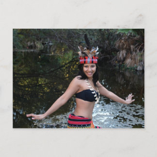 インドの女性の踊り ポストカード