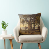 インドの姿および象のアモンの月明りの場面 クッション (椅子)