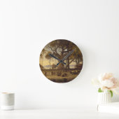 インドの姿および象のアモンの月明りの場面 ラウンド壁時計 (ホーム)