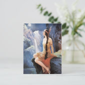 インドの娘の20年代のカレンダーの女の子の郵便はがき ポストカード (スタンド正面)