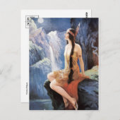 インドの娘の20年代のカレンダーの女の子の郵便はがき ポストカード (正面/裏面)