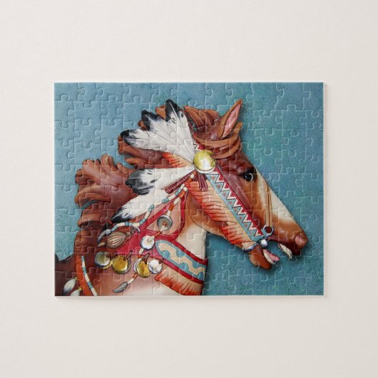 インドの子馬の頭部のパズル ジグソーパズル (横)