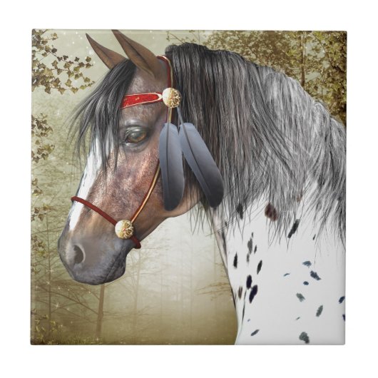 インドの子馬 タイル (正面)