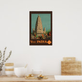 インドの寺院プリント インド美術 旅行ポスター ポスター (キッチン)