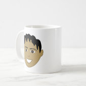 インドの少年顔 コーヒーマグカップ (正面左)