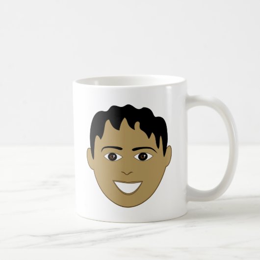 インドの少年顔 コーヒーマグカップ (右)
