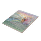 インドの川の妖精のセラミックタイル タイル (側面)