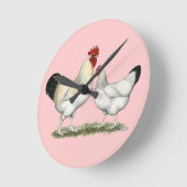 インドの川の鶏 ラウンド壁時計 (傾斜)
