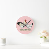 インドの川の鶏 ラウンド壁時計 (ホーム)