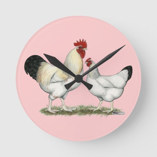 インドの川の鶏 ラウンド壁時計 (正面)